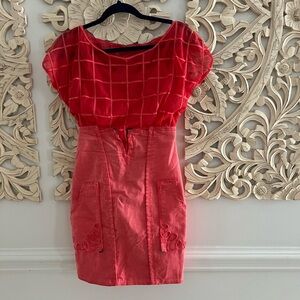 Red-Coral Mini Dress